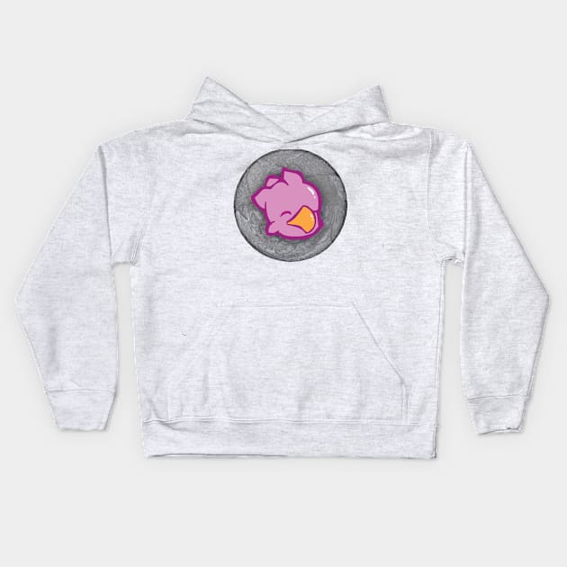 Pink Chocobo Kids Hoodie by Tiddus